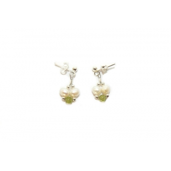 Peridot and Freshwater Pearl Earrings